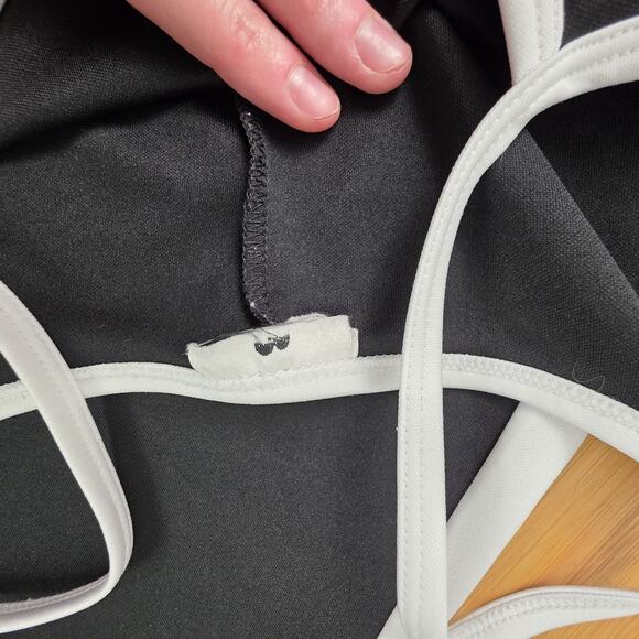 Vintage Dragon Maxi Dress Small Whimsigoth Cyber Y2K Sporty Stripe Two Tone 90's - Picture 5 of 5